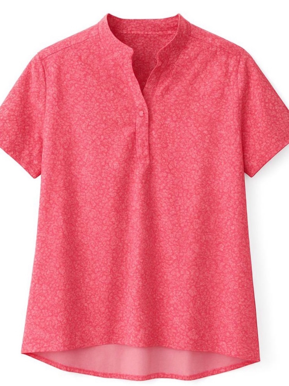 Croft & BarroPink Short-Sleeve Split-Neck Top